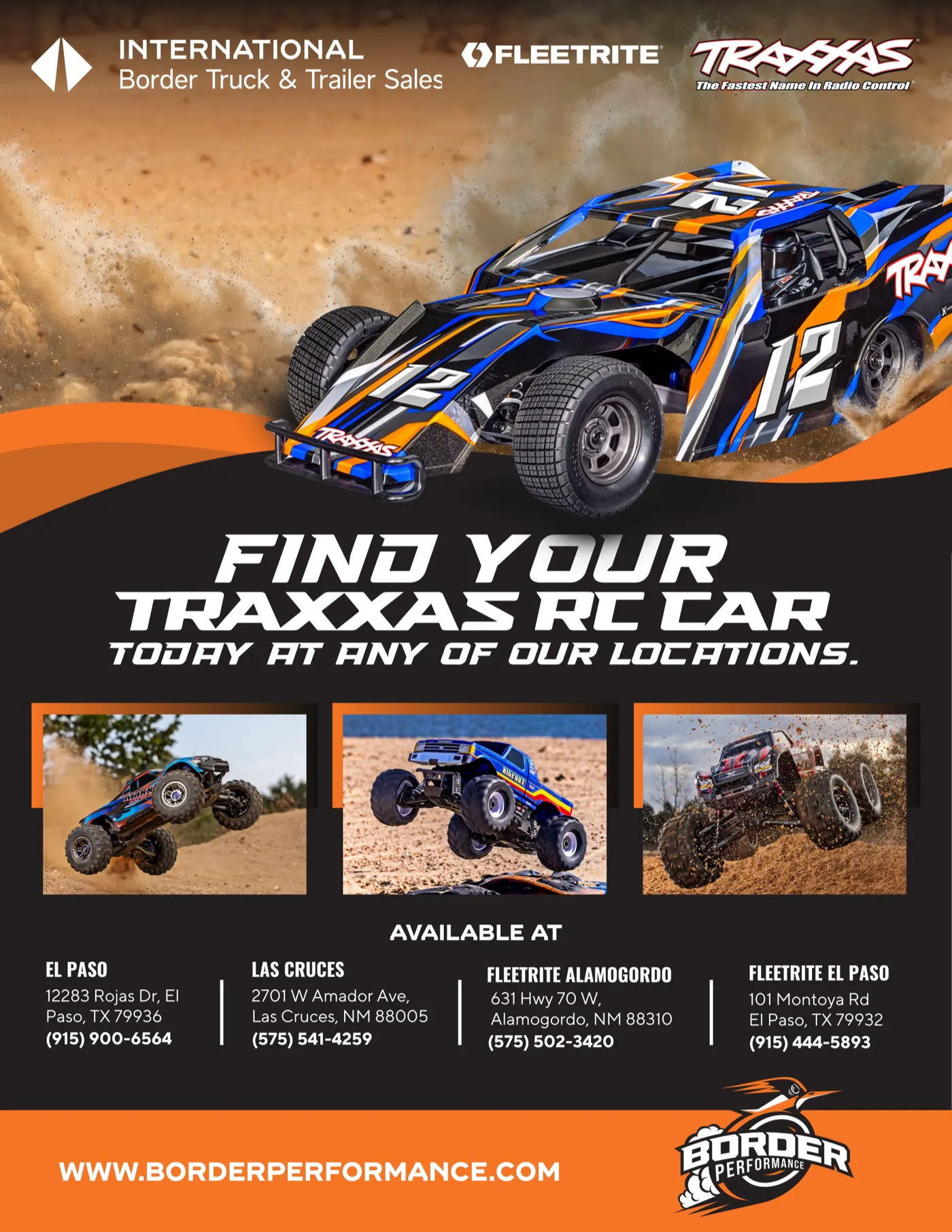 Border International: Border Performance Traxxas Rc Car Location Flyer.Webp