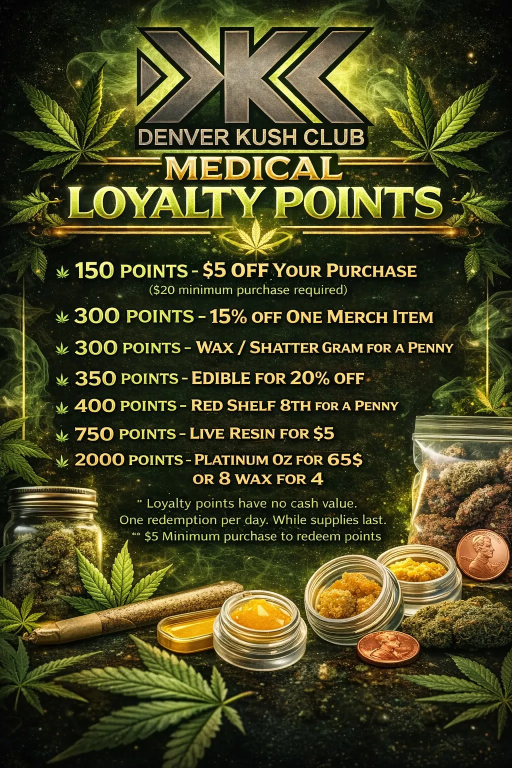 MVT & more: Denver Kush Club Loyalty Program Flyer.Webp